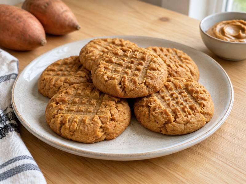 Illustration of Sweet potato PB cookies